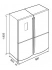Отдельностоящий Side-by-side холодильник Teka NFE 900 X