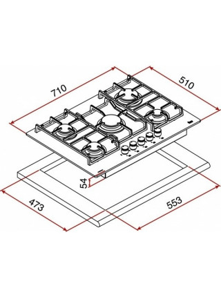 Варочная панель TEKA CGW LUX 70 5G AI AL TR CI NAT (40215706) Варочная панель TEKA CGW LUX 70 5G AI AL TR CI NAT (40215706)
